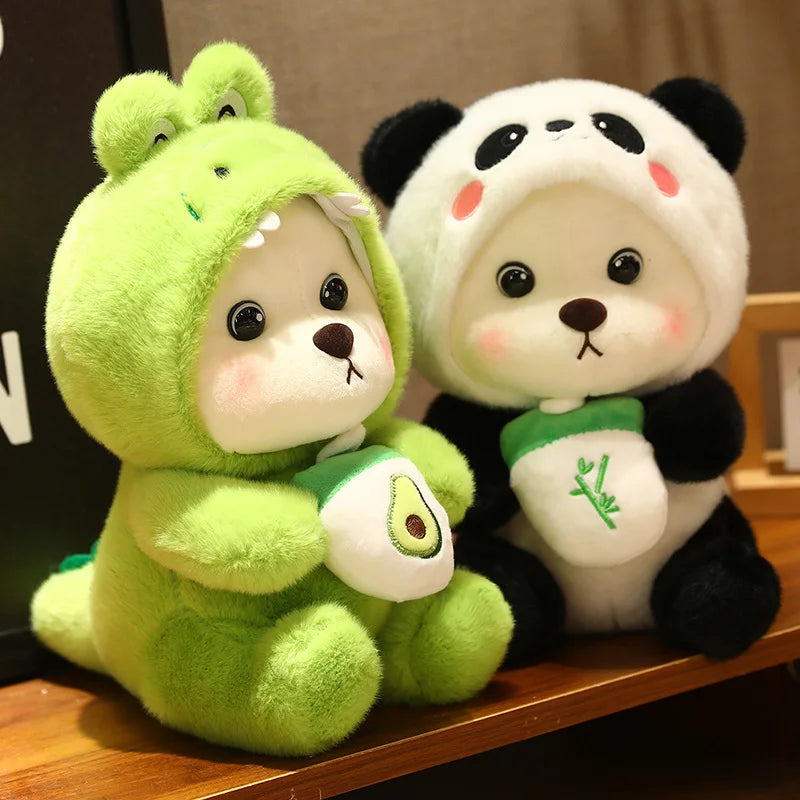 Anime Plush Toy 25/35cm – Jointed Bear, Bunny, Duck, Shark, and Pig Stuffed Animal