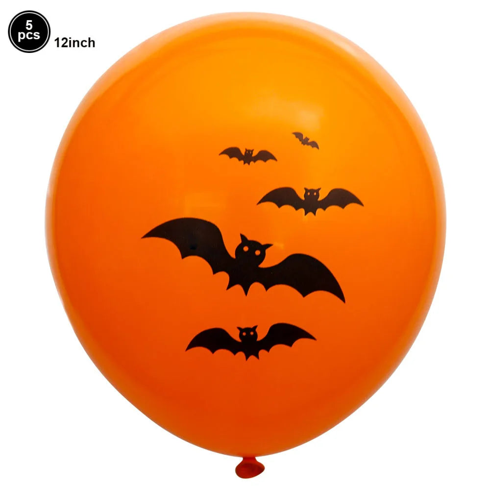 Halloween 12-Inch Latex Balloons for Spooky Party Decorations