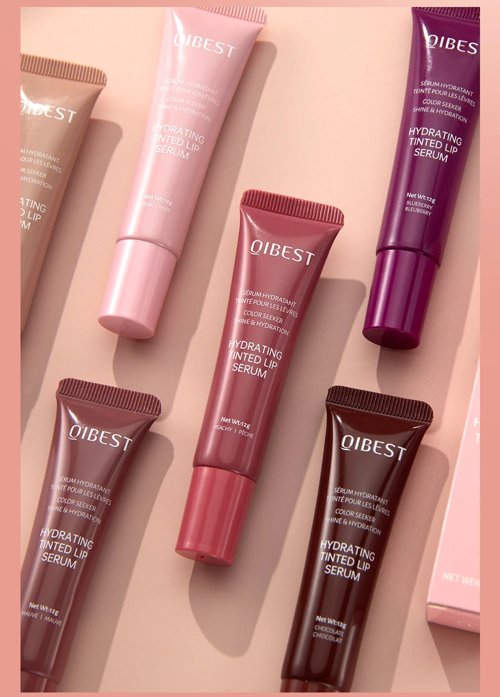 QIBEST Moisturizing Lip Gloss – Waterproof, Long-Lasting, and Easy to Apply