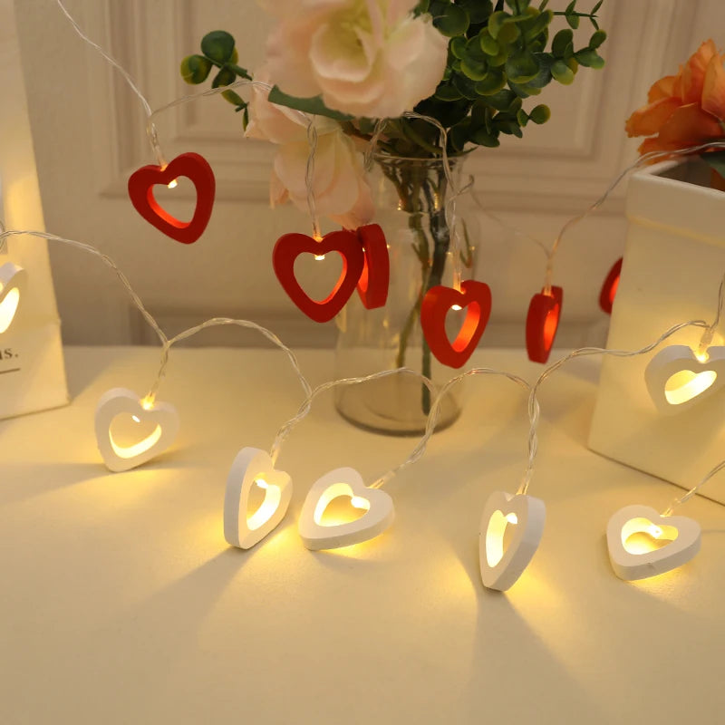 10 LED Heart String Lights – Decorative Garland for Valentine’s Day, Weddings, Birthdays, and Home