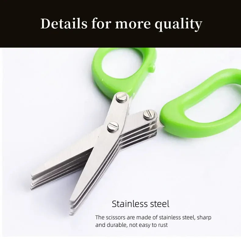 Premium Stainless Steel Kitchen Shears with Multi-Layer Blades for Fast Food Preparation