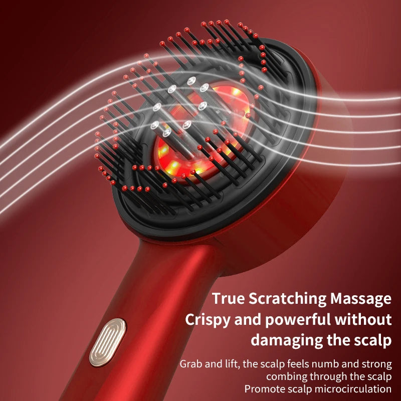 Electric Vibration Massage Comb Portable Scalp Massager with Oil Applicator, Hair Follicle Care Comb for Scalp Relaxation and Hair Care