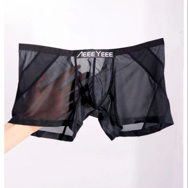 Men’s Ice Silk Boxer Shorts – Slim Fit, Comfortable Underwear, 1 or 2 Pieces