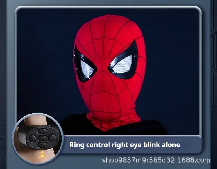 Marvel Miles Morales Spider-Man Moving Eyes Electronic Mask – 1:1 Cosplay Headgear with Remote Control