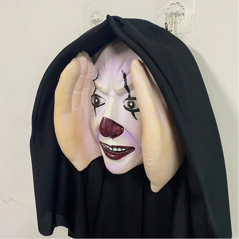 Halloween Peeper Witch Decoration Scary Window Wall Hanging Mask for Indoor Outdoor Spooky House Party Prank Props Novelty Décor