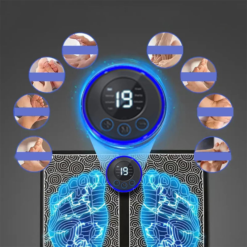 Compact Full Body Massage Set – Foot Pad, Precision Massage Pen & Adhesive Patch for Neck, Back & Targeted Relief