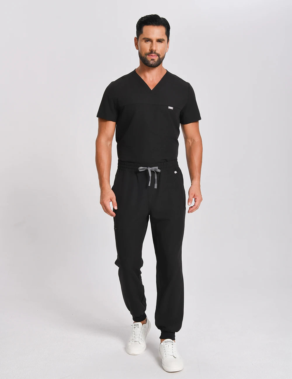 Men's Antibacterial Surgical Scrubs Set — Soft Breathable 2-Piece Medical Uniform