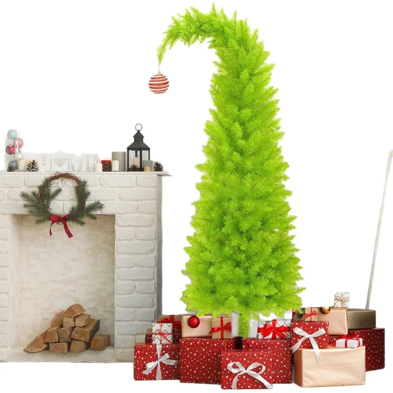 Artificial Christmas Tree with Santa Hat Design – PVC Holiday Decoration (90cm / 150cm)