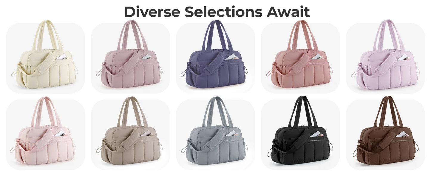 Women’s Travel Duffle Bag with Wet Pocket – Lightweight Water-Resistant Weekender & Gym Carry-On Bag