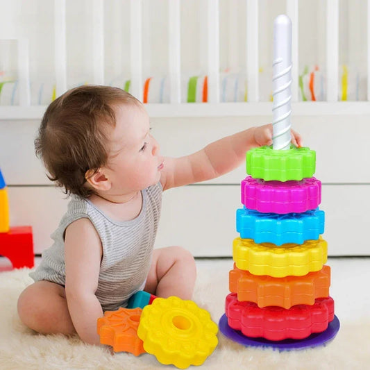 Rainbow Spinning Stacking Tower