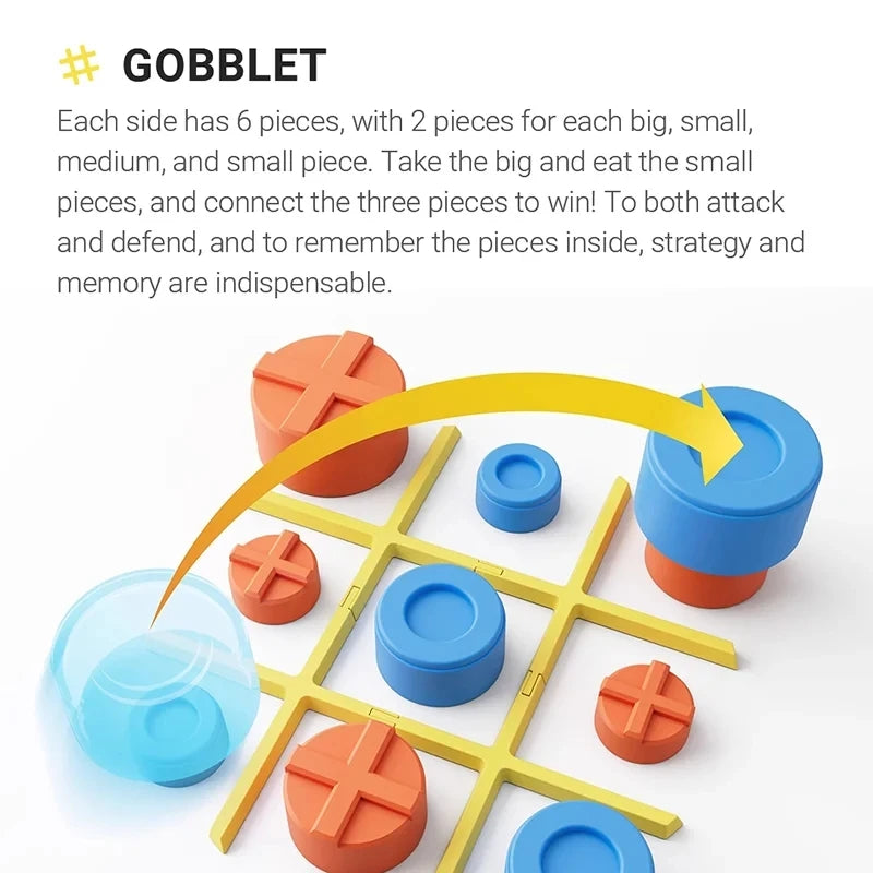 Tic-Tac-Toe Bolt Game – Compact & Portable Strategy Board Game for Kids and Family Fun