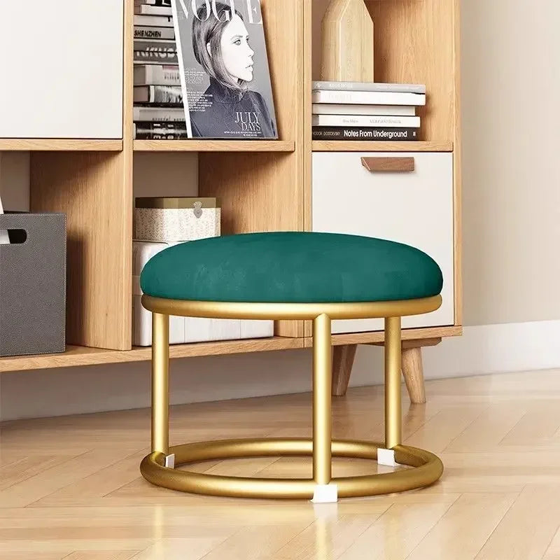 Small, Stackable, Round Household, Light Luxury and Modern, Simple, Living Room, Sofa Low Stool, Shoe  Door,  Changing