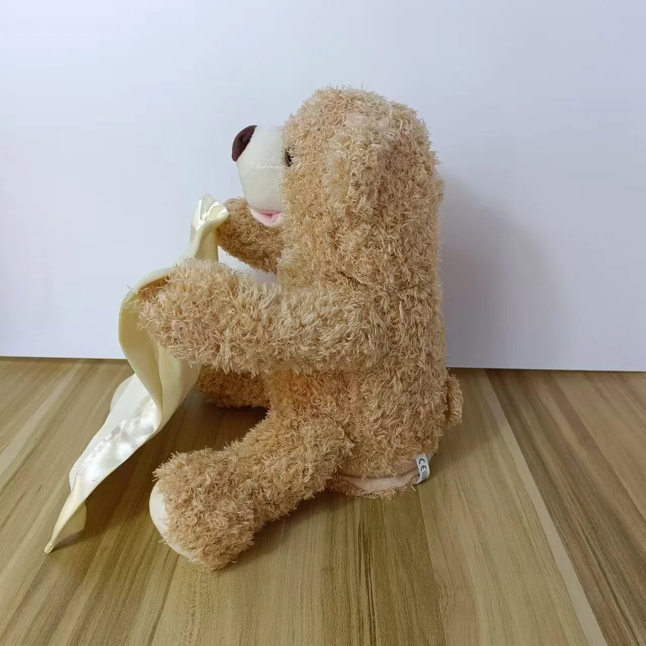 Shy Teddy Bear Electric Plush Toy – Peekaboo Talking & Moving Stuffed Animal for Kids, Baby Entertainment Gift