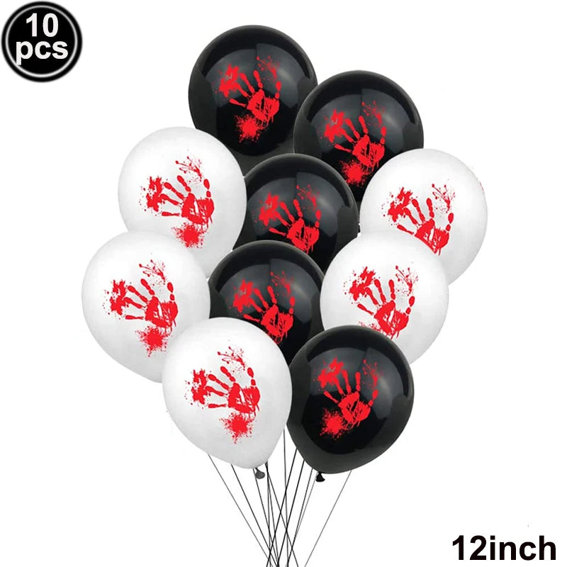 Halloween 12-Inch Latex Balloons for Spooky Party Decorations