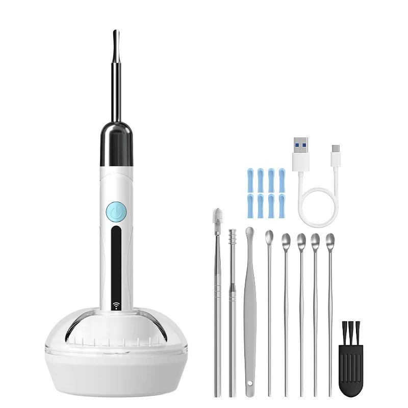 WiFi Visual Ear Cleaner with 1080P HD Camera – Ear Wax Removal Kit with 6 LED Lights, 4.2mm Ear Pick, Waterproof, Compatible with iPhone & Android, Includes Storage Case