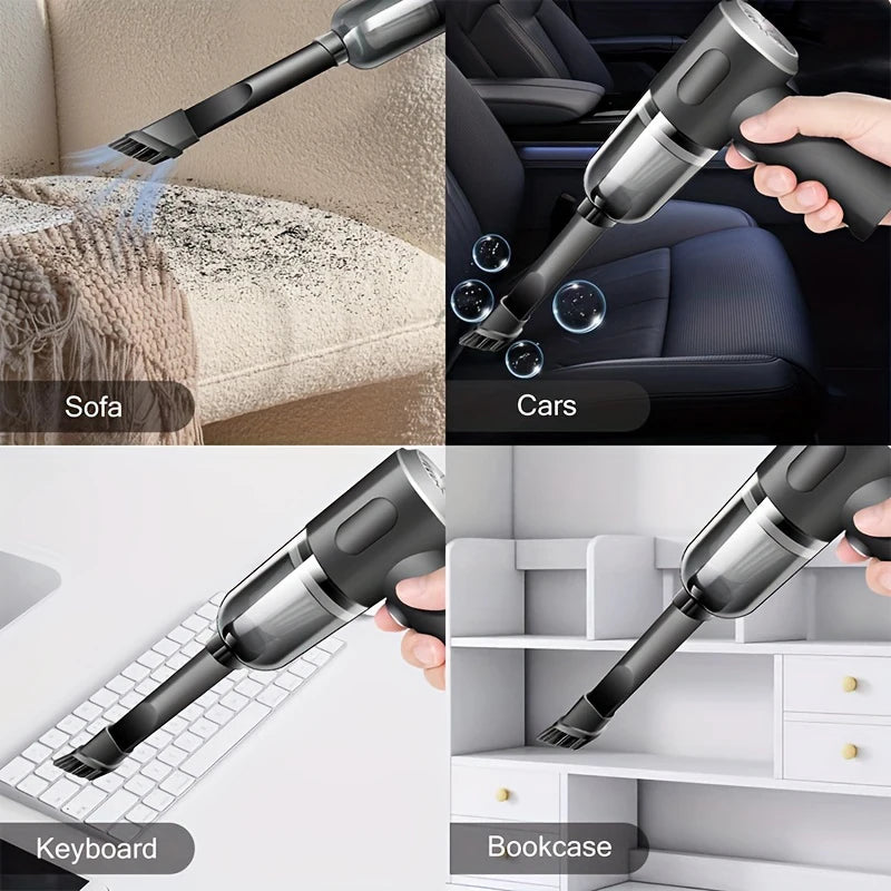 Cordless Handheld Car Vacuum Cleaner – Wet & Dry Portable Vacuum with Powerful Suction
