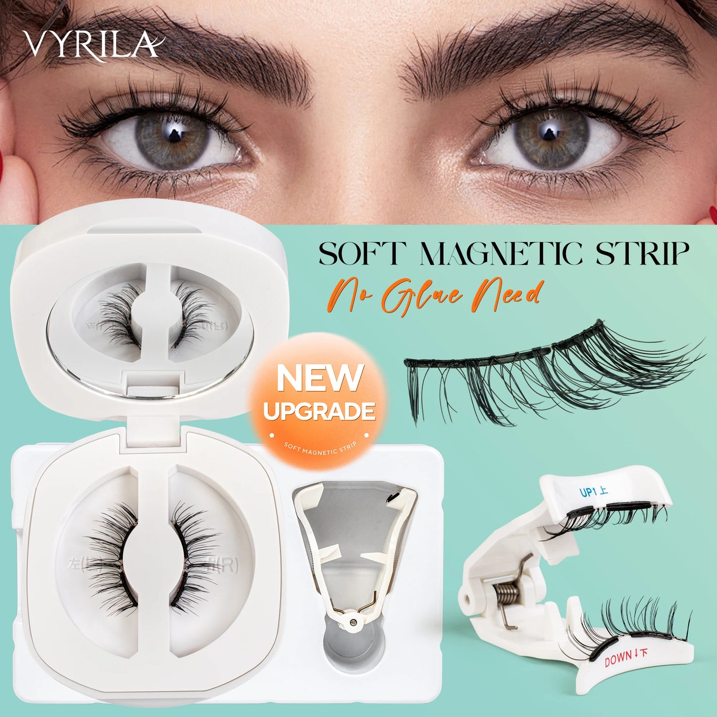 Soft Magnetic Eyelashes – No Glue Needed | Reusable | Natural 3D Look | Easy to Apply