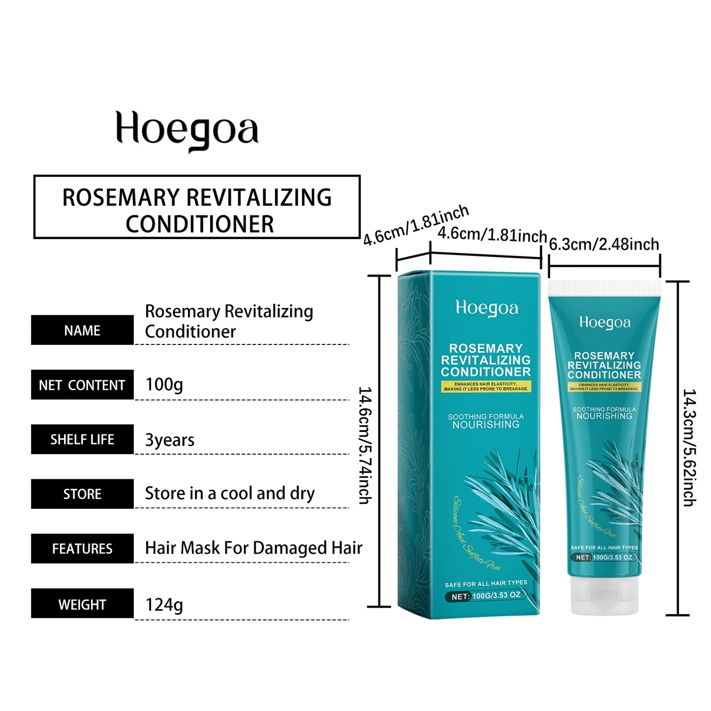 Rosemary Hair Care Set – Shampoo, Conditioner & Serum for Nourishing, Strengthening Hair and Smoothing Dry, Frizzy Hair
