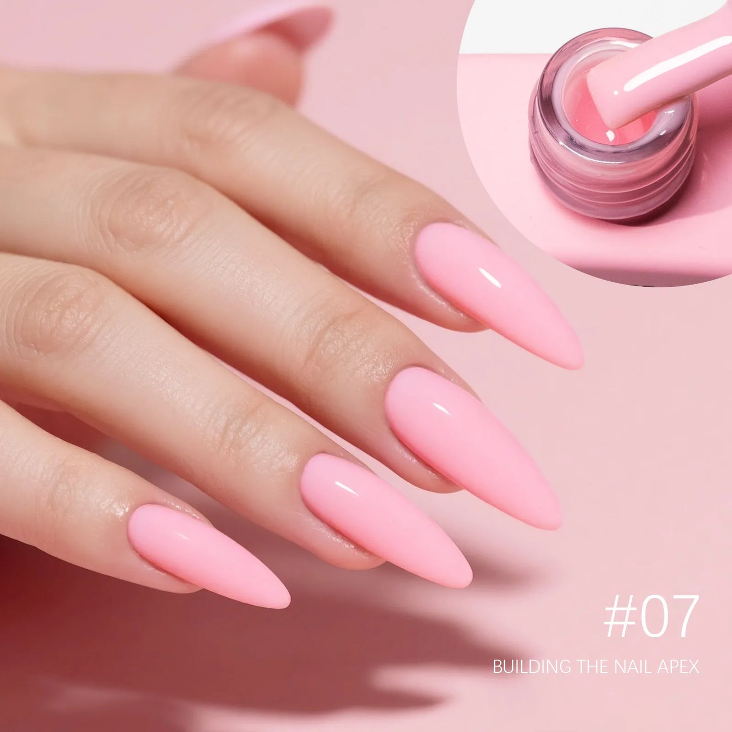 HEMA/TPO-Free Builder Gel – Self-Leveling UV Gel in Bottle, Semi-Permanent Nail Extension & Rubber Base Gel