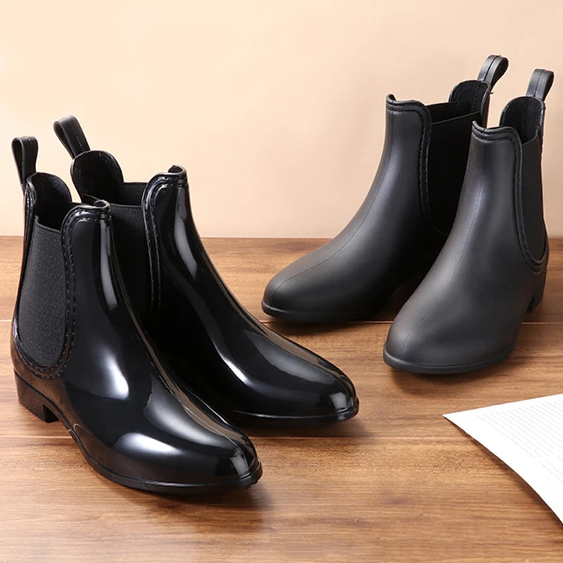 Women’s Chelsea Rain Boots – Waterproof, Anti-Slip, Comfortable Garden Shoes with Fashion Rubber Sole (2025 Style)