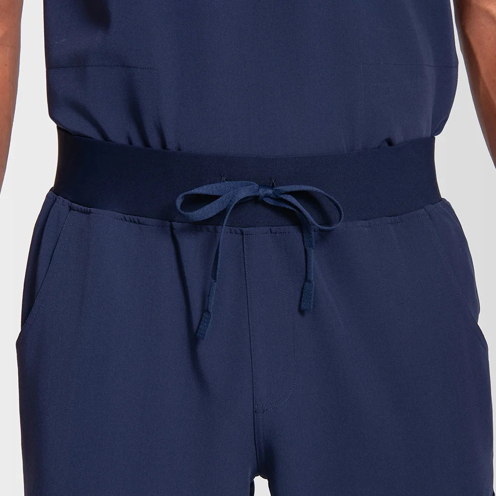 Men's Silver Ion Antibacterial Scrubs Set — Soft Stretch 2-Piece Medical Uniform