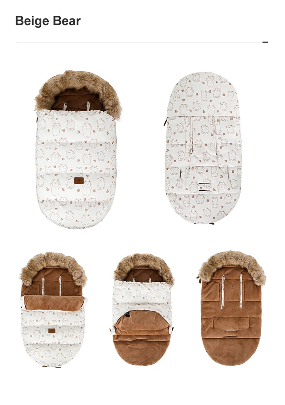 Baby Stroller Footmuff with Removable Collar