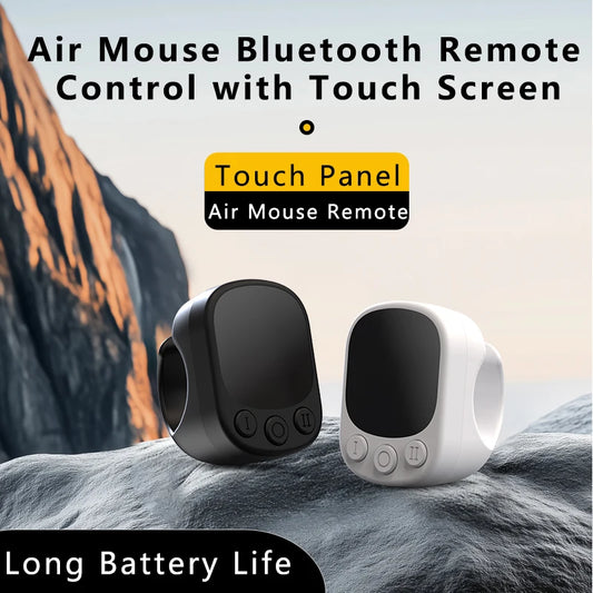 TikTok Mouse Ring Remote Control with Touchpad – Smart Screen Clicker Device, Continuous Auto Clicker, Scrolling Ring Remote Controller