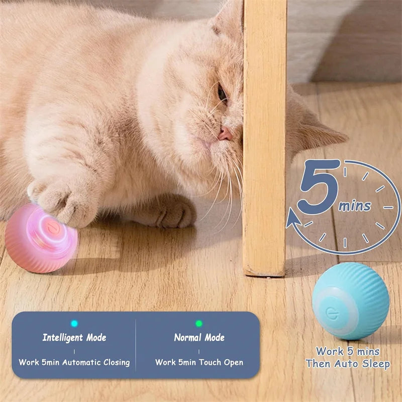 USB Rechargeable Interactive Pet Ball, Automatic Moving Toy for Puppies, Dogs, and Cats