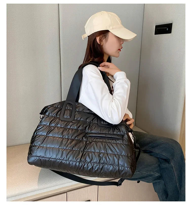 Women’s Travel & Gym Bag – Waterproof Fitness Handbag with Dry/Wet Separation, Perfect for Swimming, Yoga & Sports, Easy Single-Shoulder Carry