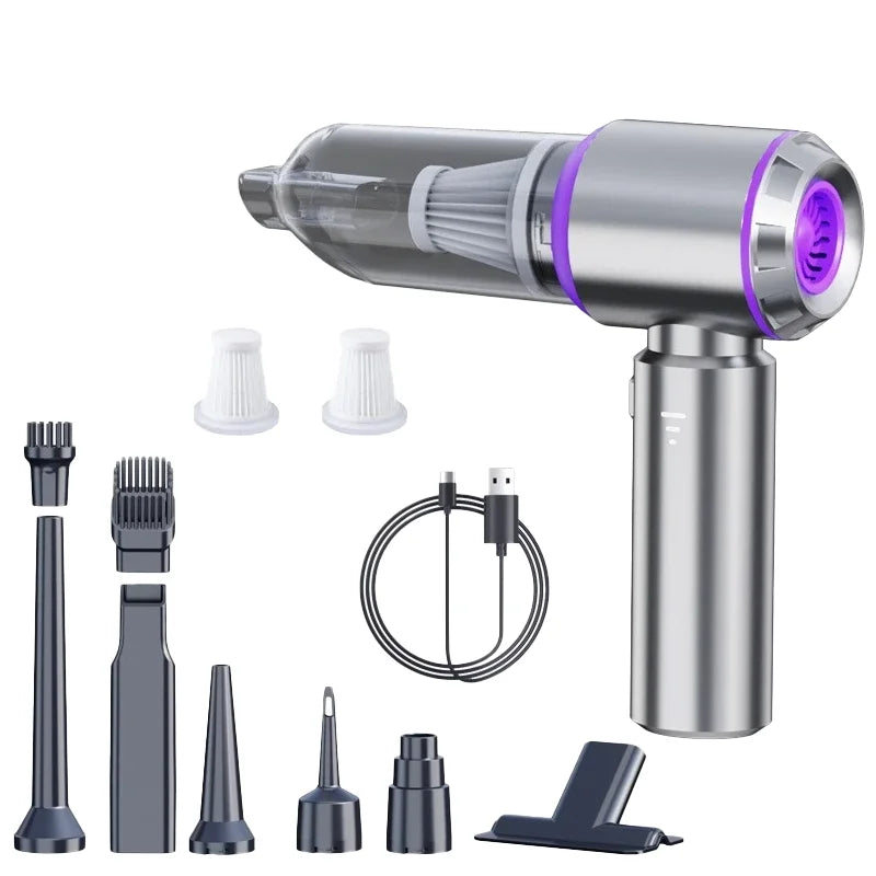 Portable Cordless Car Vacuum Cleaner – High Power Brushless Motor Handheld Vacuum & Air Duster