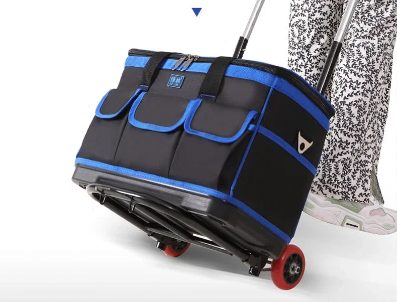 Large Oxford Cloth Tool Bag, Thickened Heavy-Duty Multi-Functional Tool Organizer for Electricians, Carpenters & Repairs