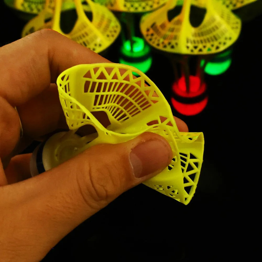 12 or 1 PCS LED Light-Up Badminton Shuttlecocks – Colorful Luminous Foam Badminton Balls for Kids and Sports
