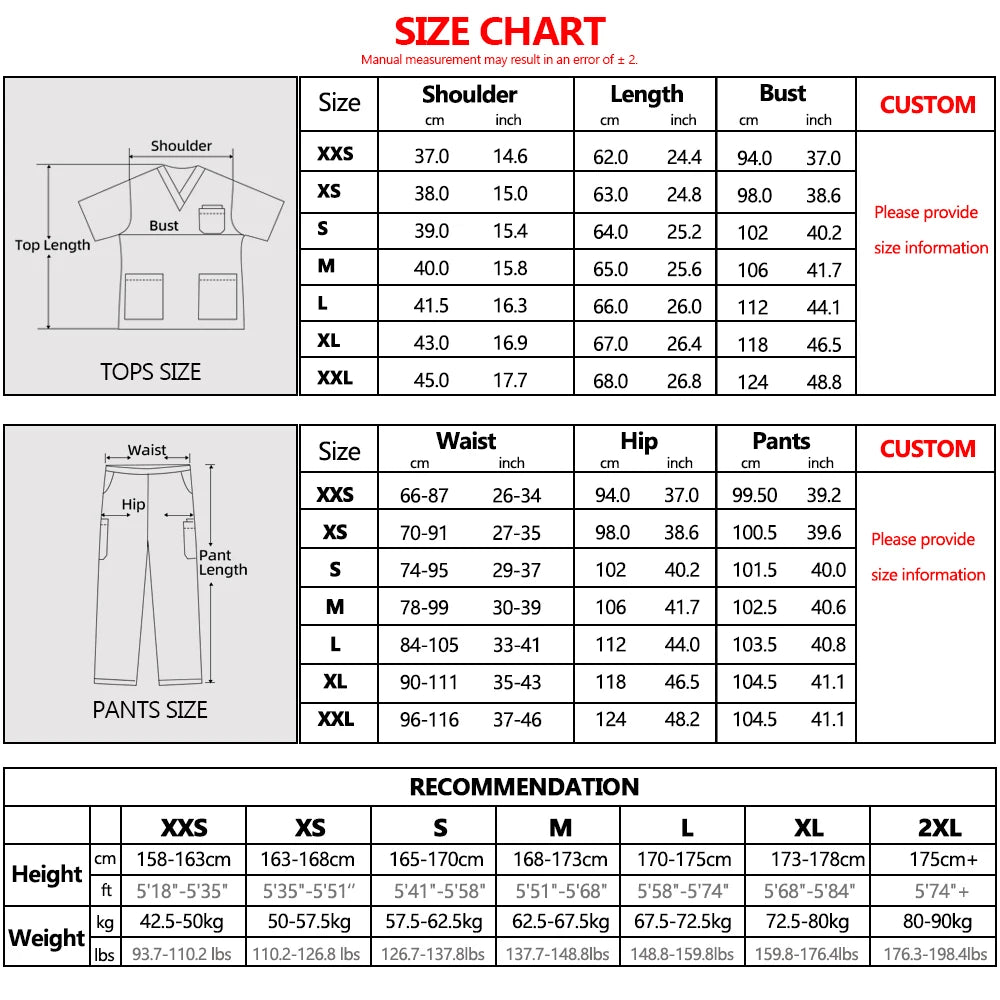Women’s Antibacterial Scrubs Set – Soft V-Neck Top & Wrinkle-Resistant Pants