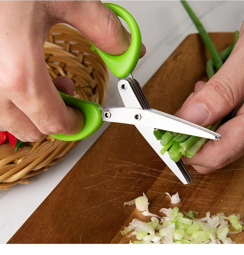 Premium Stainless Steel Kitchen Shears with Multi-Layer Blades for Fast Food Preparation