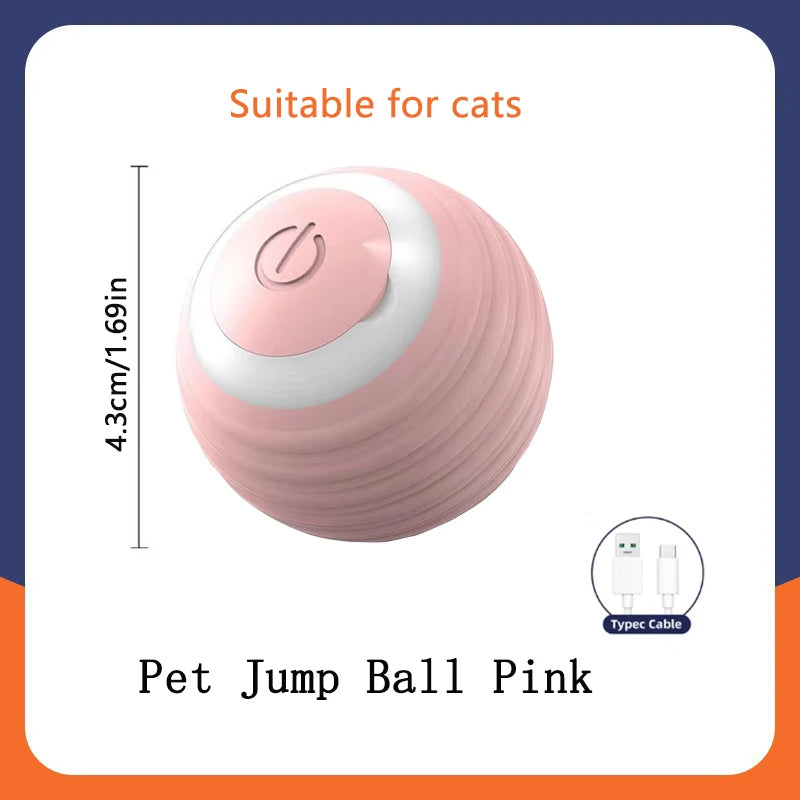 USB Rechargeable Interactive Pet Ball, Automatic Moving Toy for Puppies, Dogs, and Cats