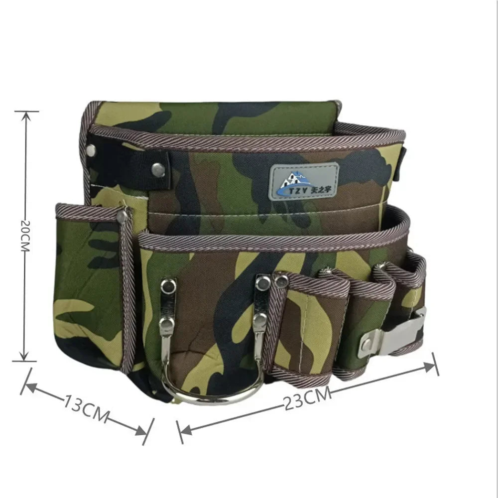 Multifunctional Tool Storage Waist Pack – Cowhide Mechanic & Plumber’s Pouch for Tools and Accessories