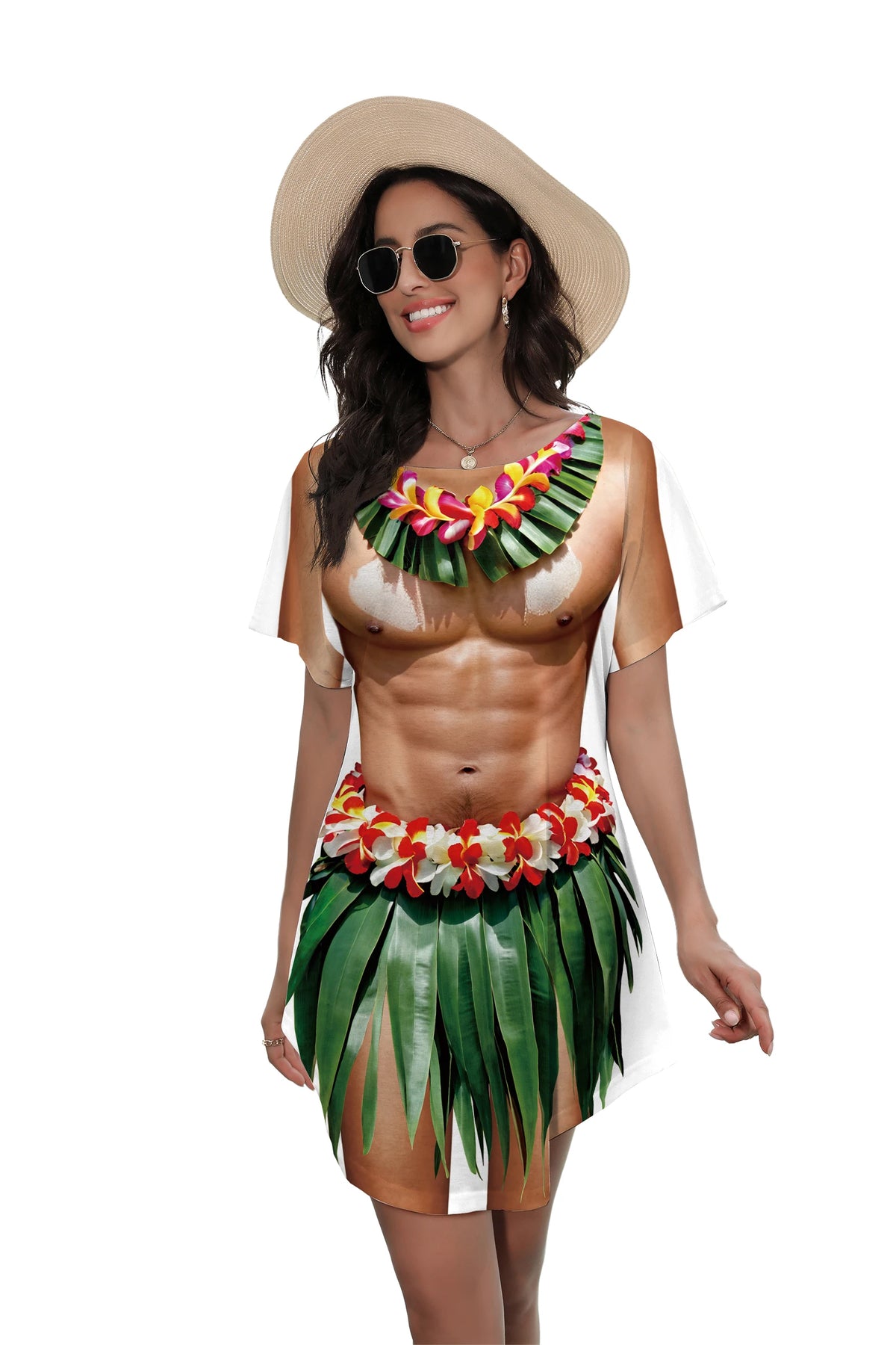 Tropical Hawaiian Cover-Up Dress for Women