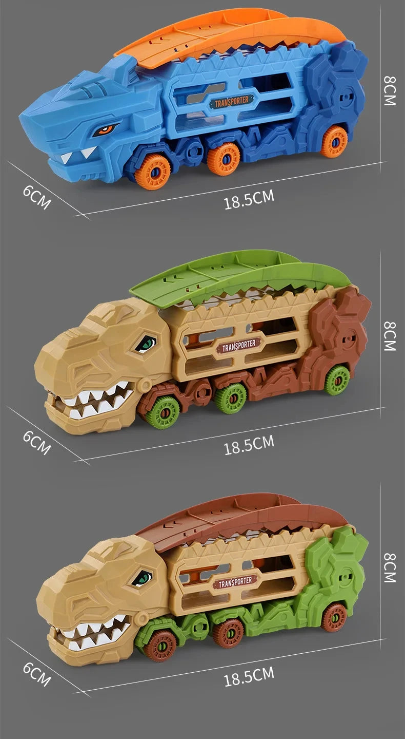 Transforming Vehicle Toy with Foldable Race Track
