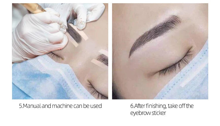 20/50pcs Disposable Eyebrow Design Stencil Airbrush Auxiliary Sticker for Eyebrow Tint Elegant Brows Shaping