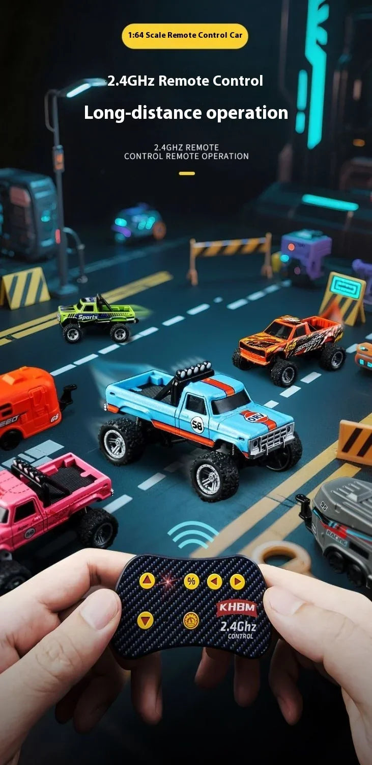 1/64 Scale Mini Alloy Remote Control Car – Portable RC Toy with Up to 60 Minutes Runtime – Fun Electronic Gift for Children