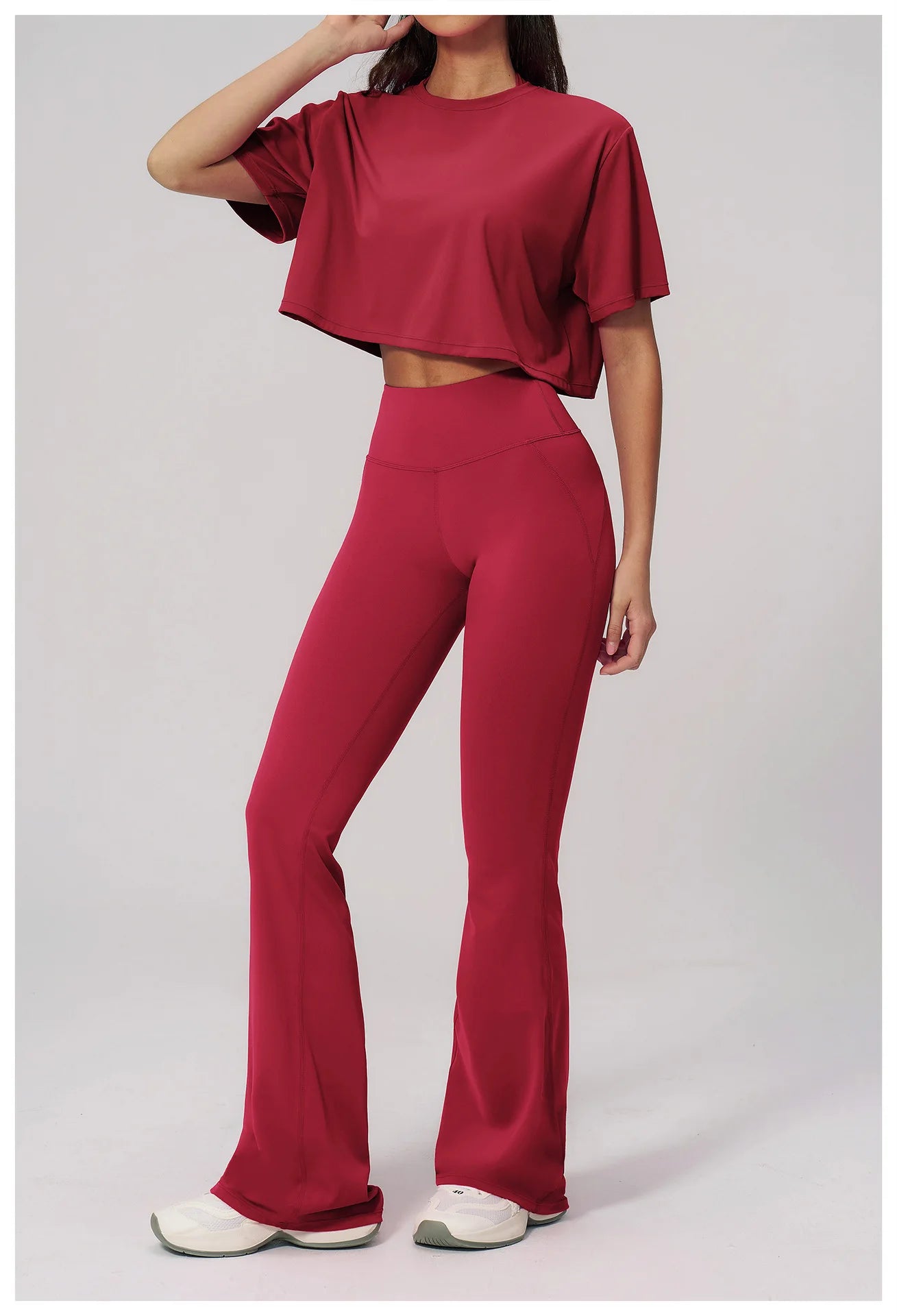 Women's 2-Piece Seamless Yoga Set – Leggings & Crop Top