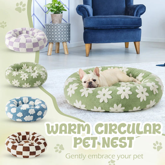 Washable Orthopedic Dog Bed – Soft Plush Pet Sofa with Non-Slip Bottom