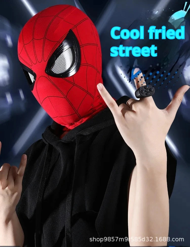 Marvel Miles Morales Spider-Man Moving Eyes Electronic Mask – 1:1 Cosplay Headgear with Remote Control