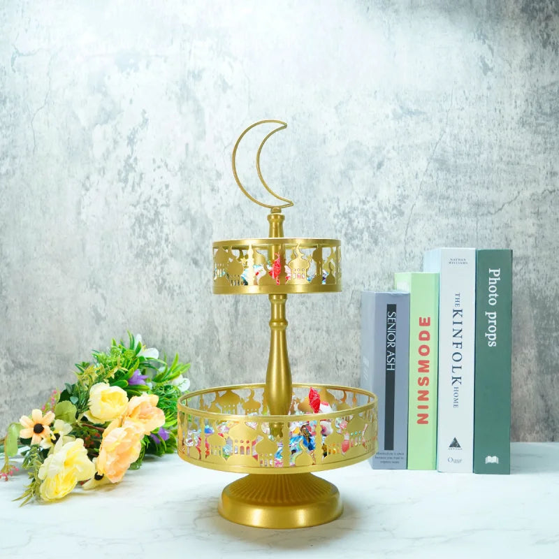 Three-Tier Castle Cake Stand – Multi-Layer Dessert Tray for Parties, Candy Display & Holiday Decoration