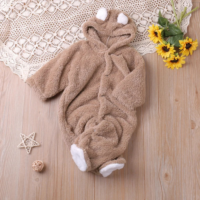 Baby & Toddler Long Sleeve Romper – Cartoon Style Playsuit Jumpsuit for Boys and Girls, Autumn/Winter