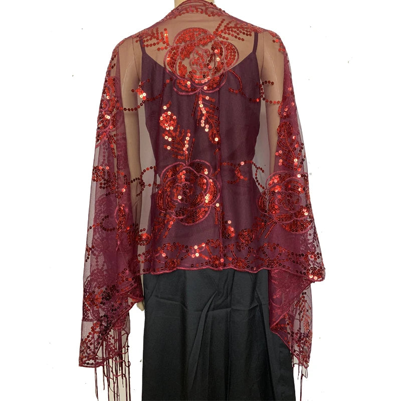 JJYANJIN Tassel Evening Shawl Wrap