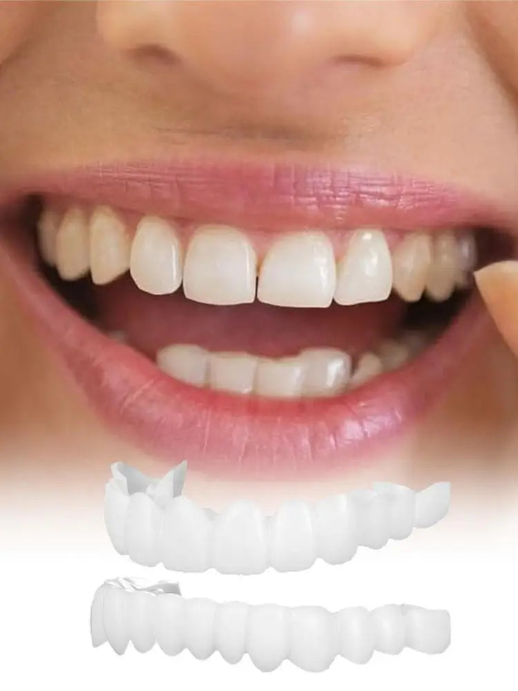 2PCS Temporary Teeth Veneers Cover for Smile Enhancement – Removable Dental Cover for Men and Women