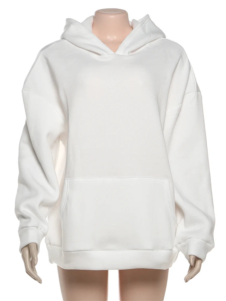 Sisterlinda Women's Hoodie Backless Mesh Patchwork Sweatshirt – Harajuku Streetwear Pullover for Autumn