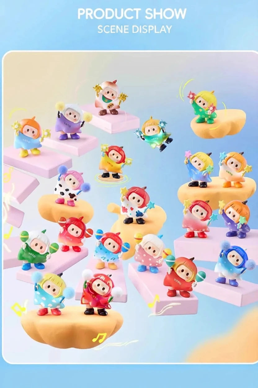 Original Yoyo Cute Tilting Head Series Blind Box Mystery Collectible Figurine – Decorative Display Toy & Gift