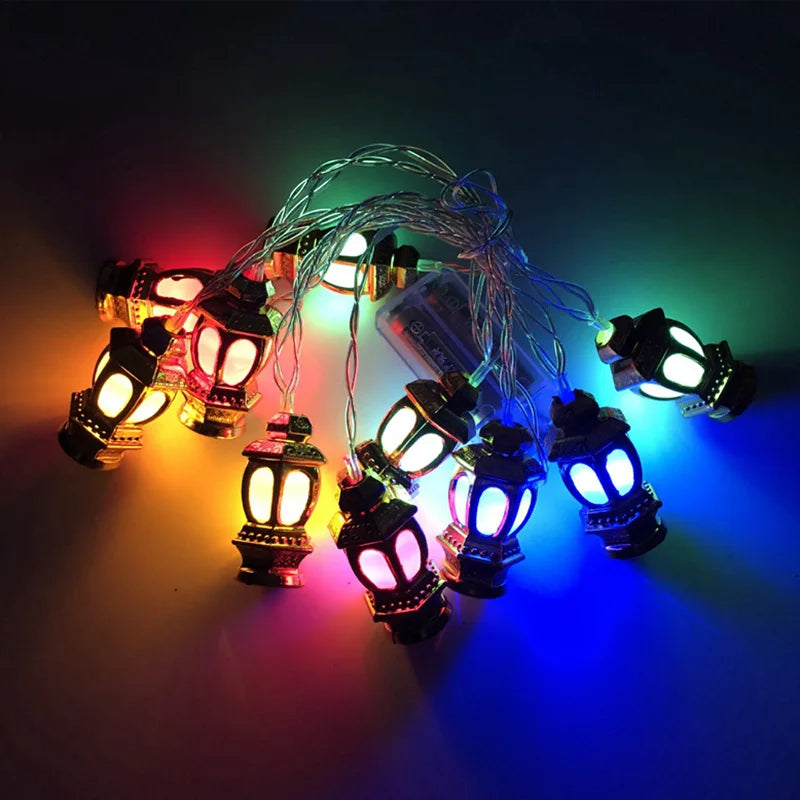 Ramadan & Eid LED Lantern String Lights – Decorative Hanging Lights for Home, Party & Festival Decor